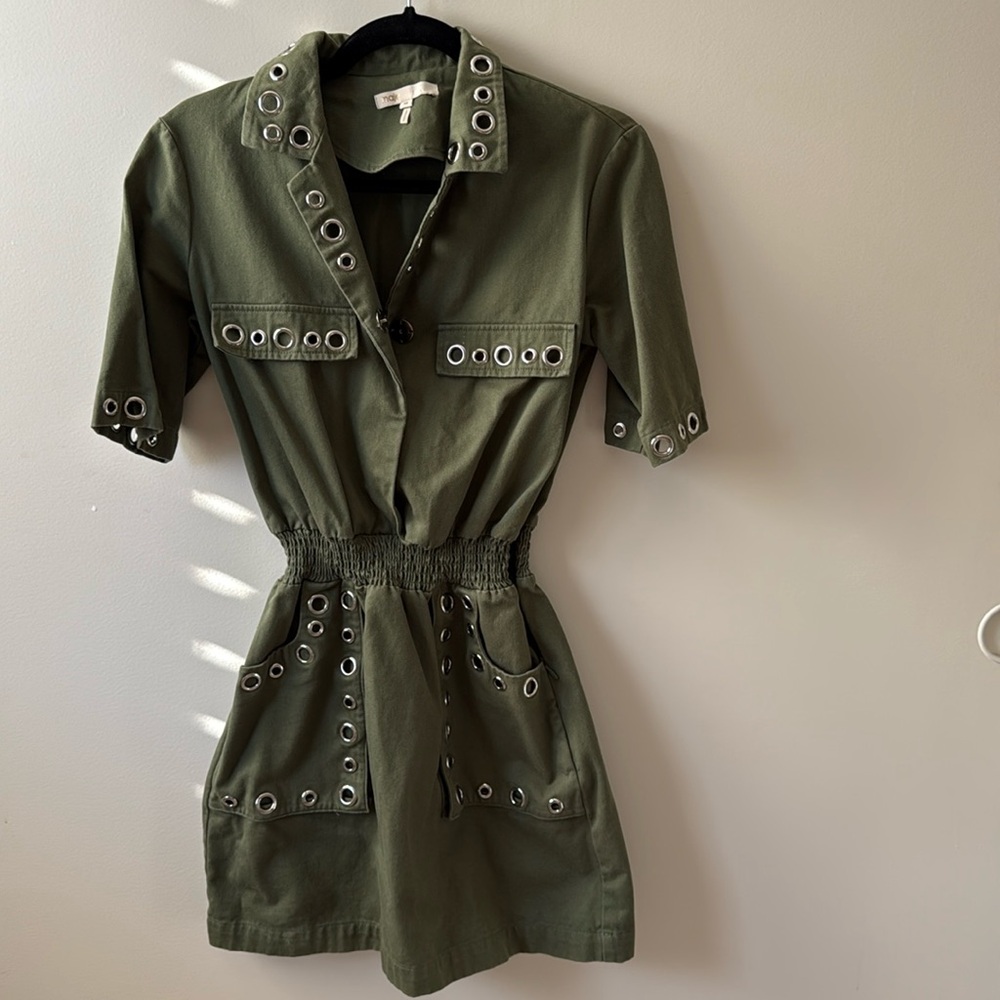 MAJE army green dress